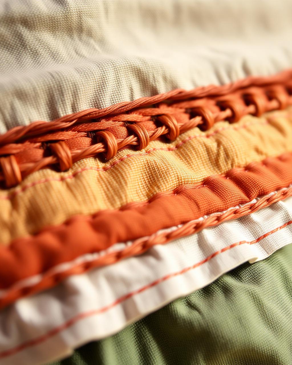 Hand-stitched detail